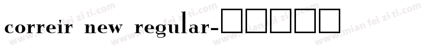 correir new regular字体转换